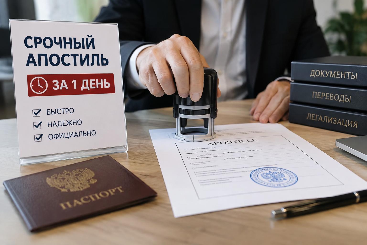 Апостиль за сутки: когда это реально, а когда обещание подозрительно