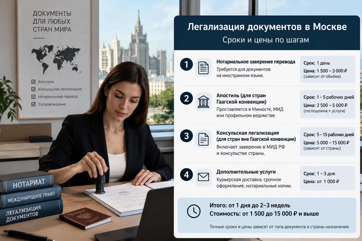 Легализация документов в Москве: во сколько обойдётся и сколько ждать на каждом шаге