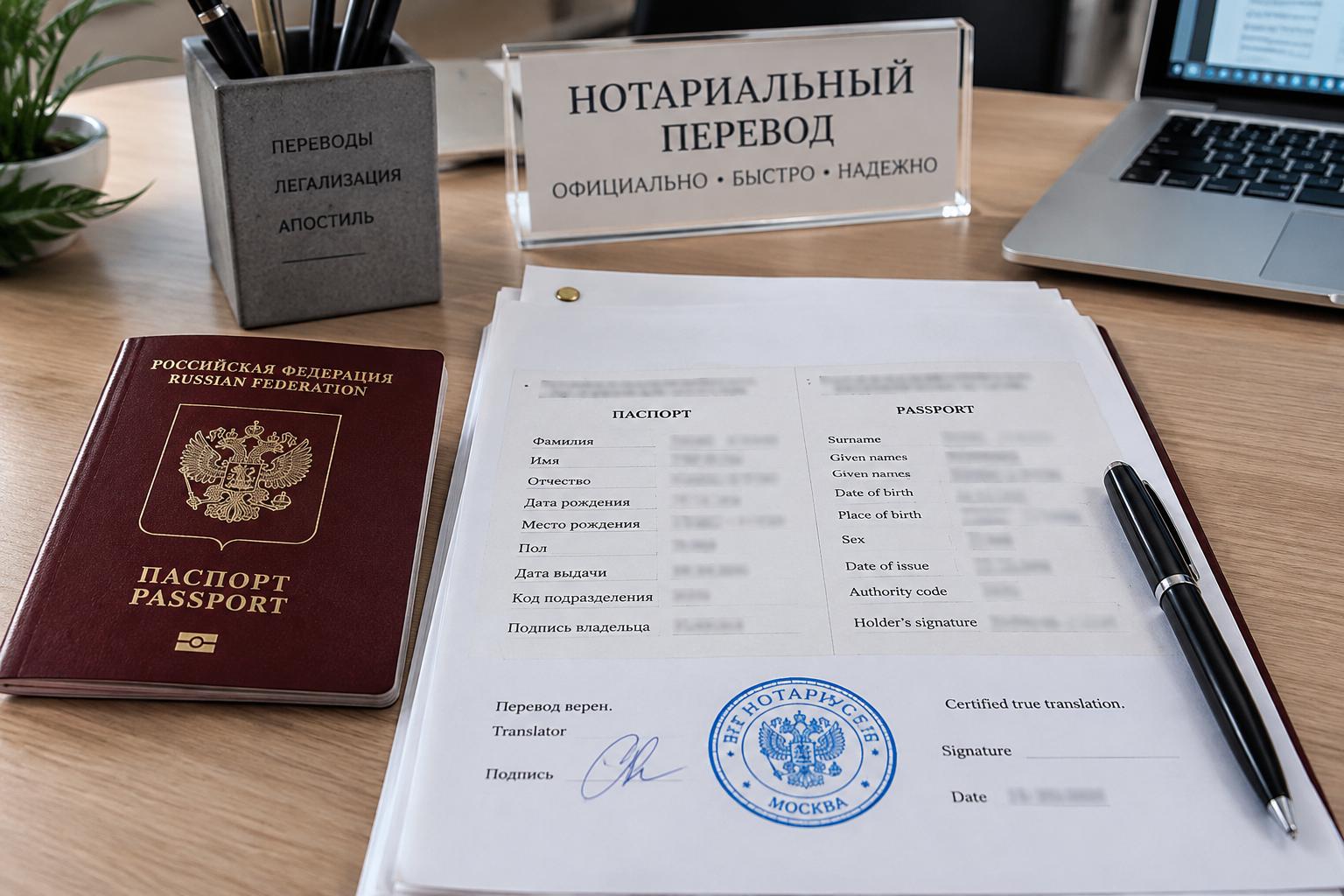 Паспорт для границы: как оформить нотариальный перевод без лишних поездок и переплат