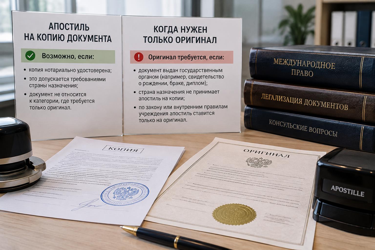 Апостиль на копию: что можно, а что нет, и почему некоторые документы принимают только в оригинале
